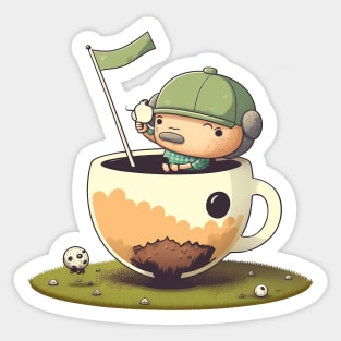 Tea Off Golf Sticker